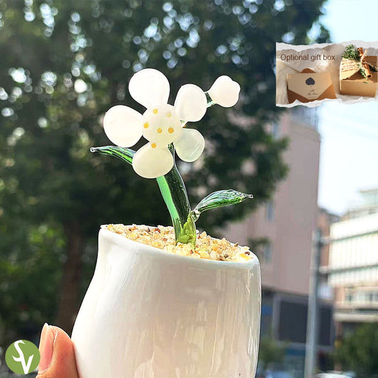 Mini Colorful Glass Plant Set | Versatile Colorful Glass Mini Plant | Gifts Set