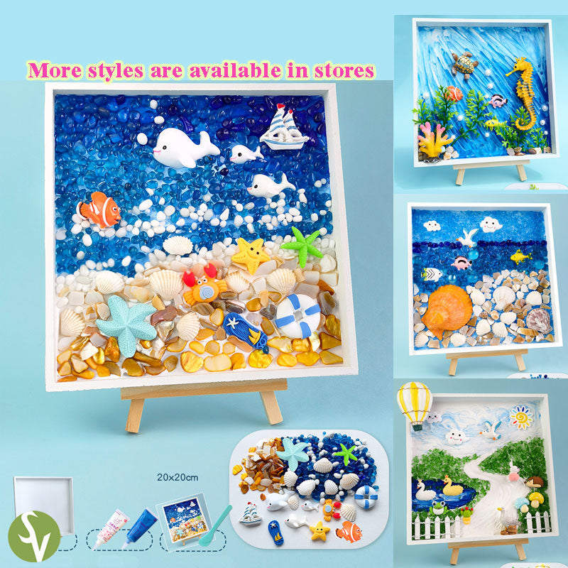 Landscape Theme Mosaic Art DIY Kit Mosaic Tray Fun crafting activity