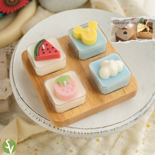 Scented Tea Light Candles | Gift Set | Elegant Square Tealight Gift Box