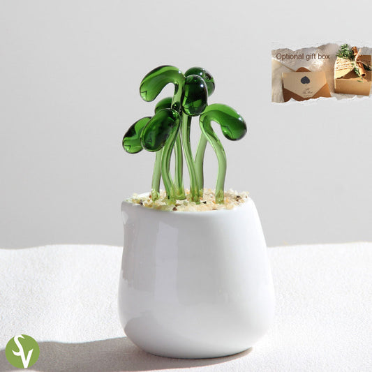 Mini Colorful Glass Plant Set | Versatile Colorful Glass Mini Plant | Gifts Set
