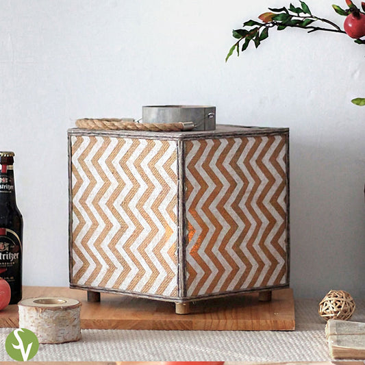 Handwoven Straw Lantern - Boho Home Decor or Outdoor Lighting