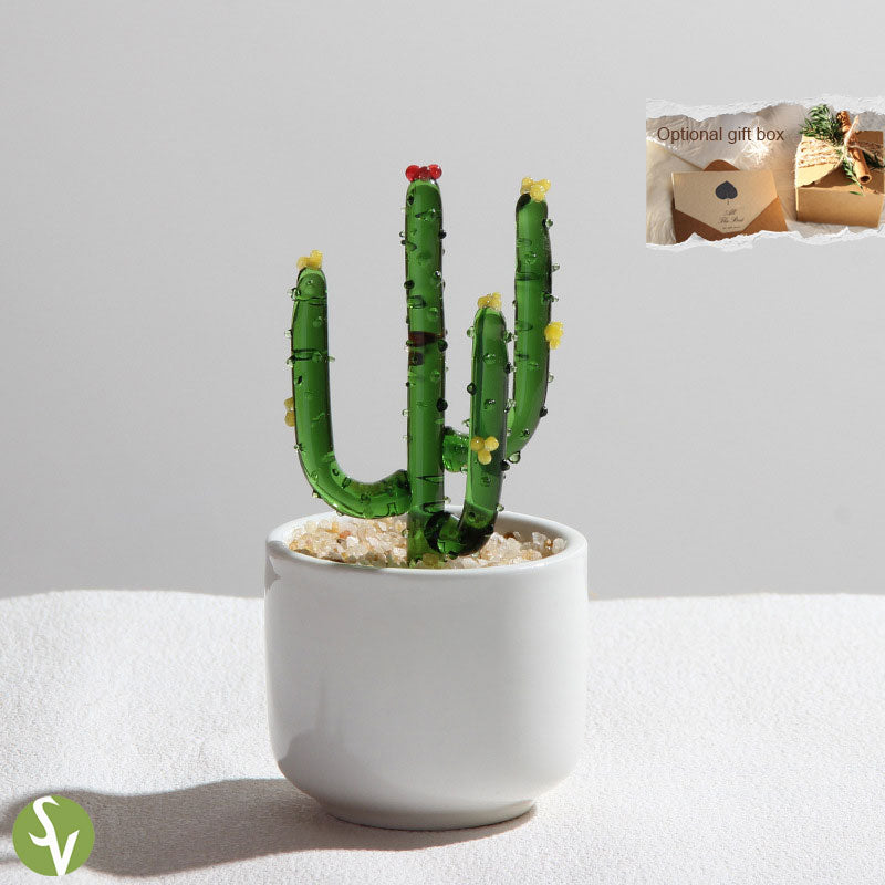 Mini Colorful Glass Plant Set | Versatile Colorful Glass Mini Plant | Gifts Set