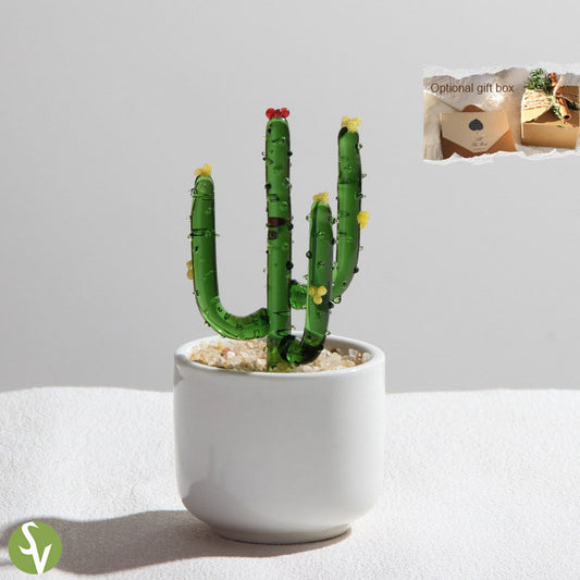 Mini Colorful Glass Plant Set | Versatile Colorful Glass Mini Plant | Gifts Set