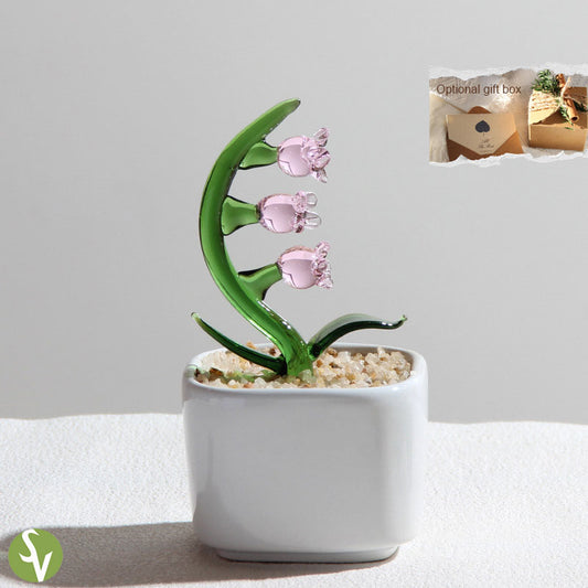 Mini Colorful Glass Plant Set | Versatile Colorful Glass Mini Plant | Gifts Set