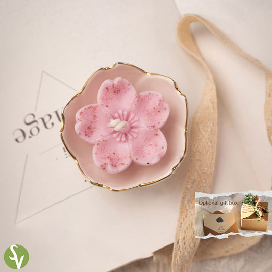 Handmade Candle | Gift set |"Cherry Blossom Love" Natural Soy Wax Aromatherapy Candle Set