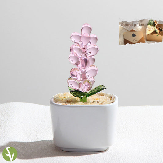 Mini Colorful Glass Plant Set | Versatile Colorful Glass Mini Plant | Gifts Set