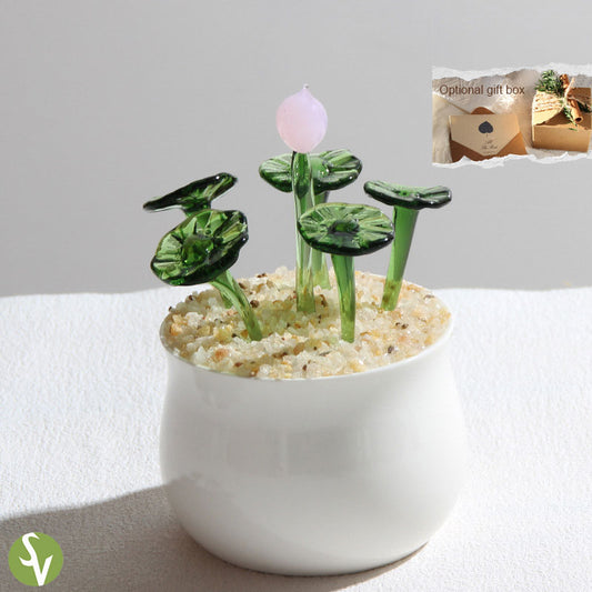 Mini Colorful Glass Plant Set | Versatile Colorful Glass Mini Plant | Gift