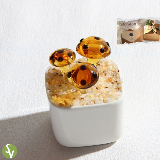 Mini Colorful Glass Plant Set | Versatile Colorful Glass Mini Plant | Gifts Set