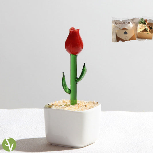 Title  Mini Colorful Glass Plant Set | Versatile Colorful Glass Mini Plant | Gifts Set