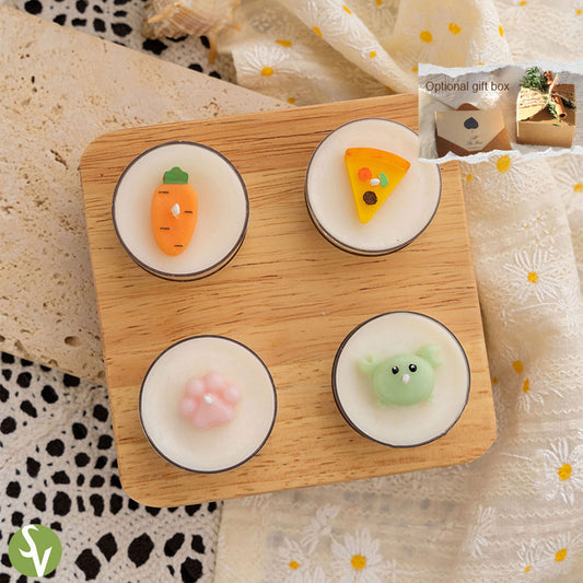 Handmade Soy Wax Melts | Natural Soy Candle Gift Set | Cute Round Tealight Gift Box