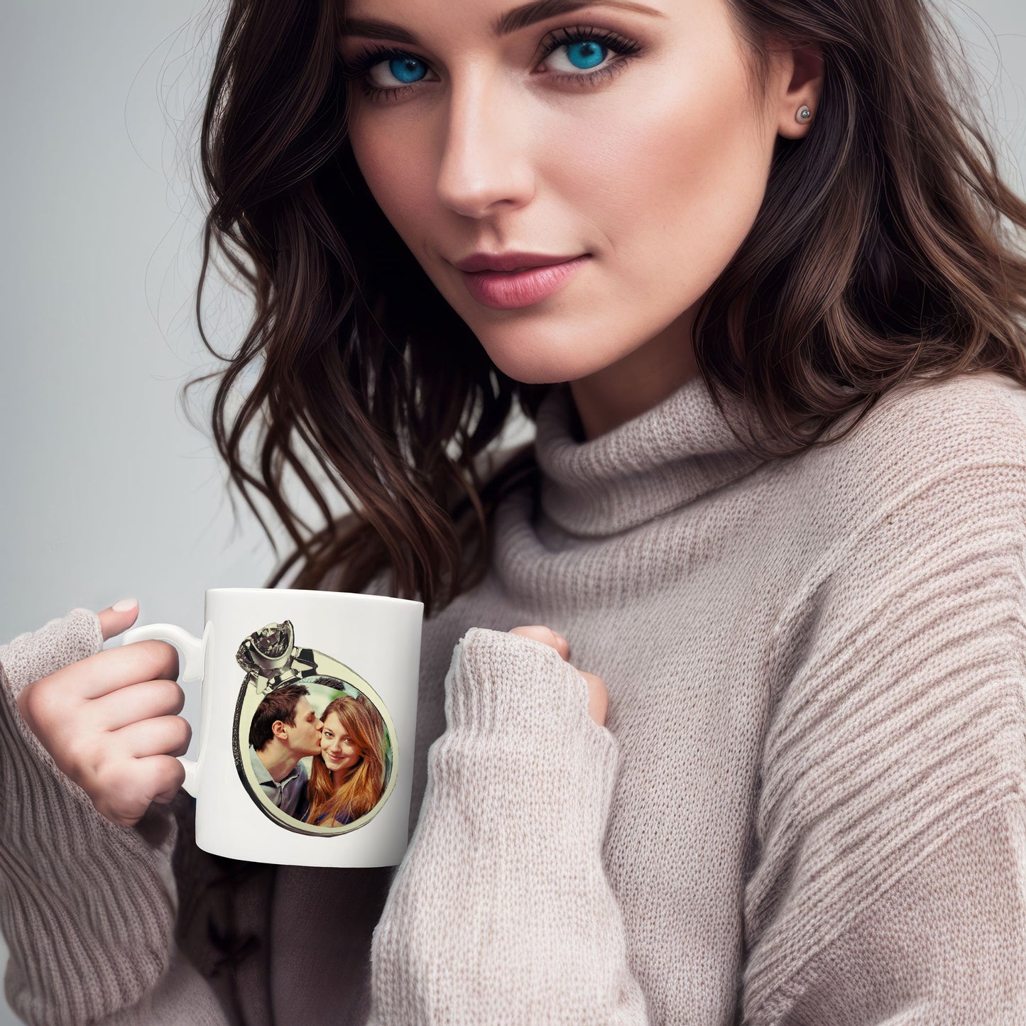 Personalised Mug with Your Picture and Your Message, Custom Mug with Picture Logo Text, Personalised Christmas Birthday Gift for Mum, Dad on Anniversary Weeding Birthday