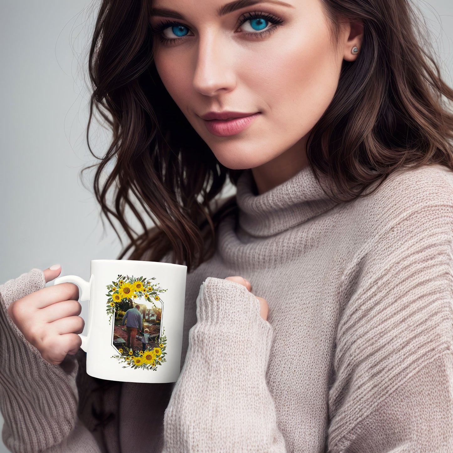 Personalised Mug with Your Picture and Your Message, Custom Mug with Picture Logo Text, Personalised Christmas Birthday Gift for Mum, Dad on Anniversary Weeding Birthday