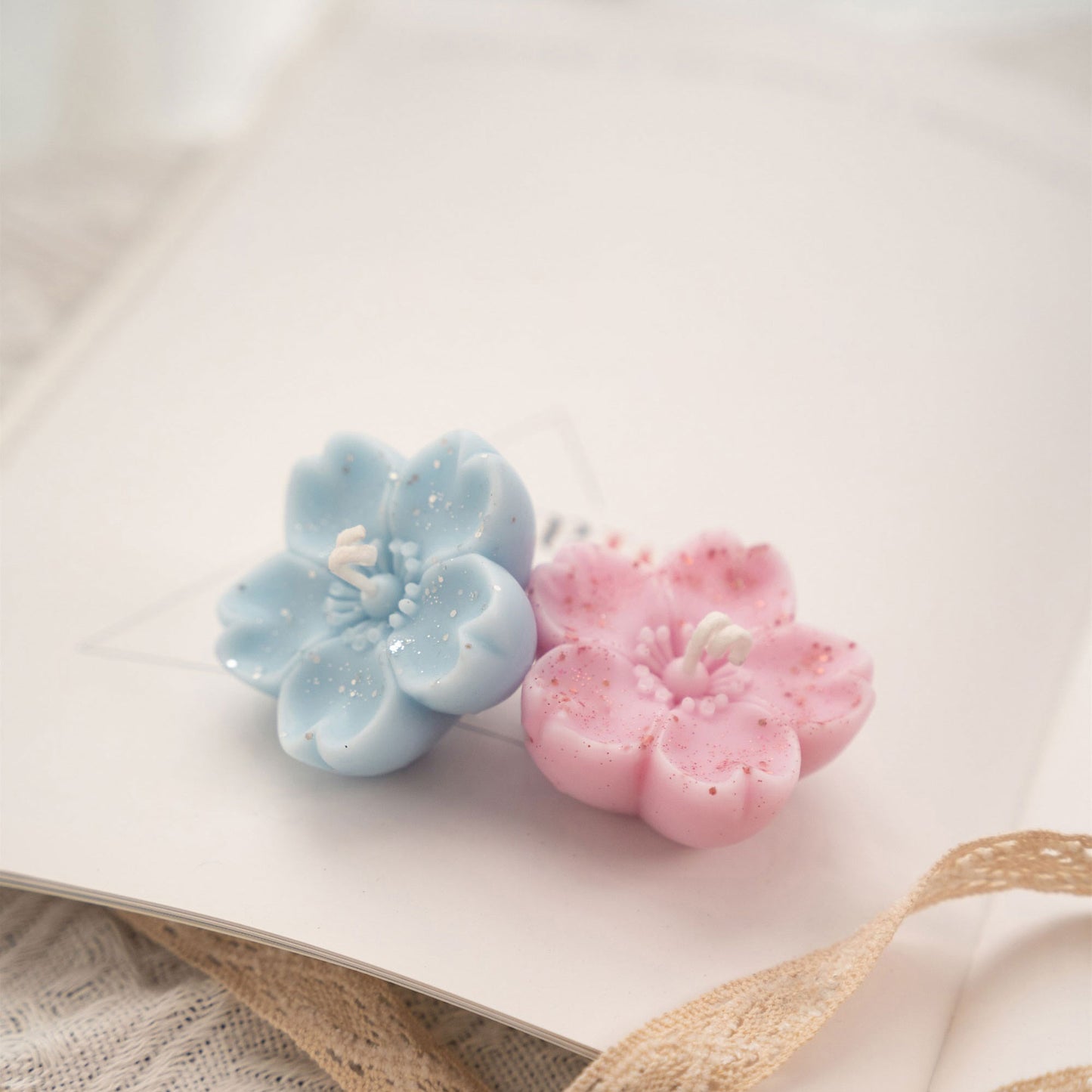 Handmade Candle | Gift set |"Cherry Blossom Love" Natural Soy Wax Aromatherapy Candle Set