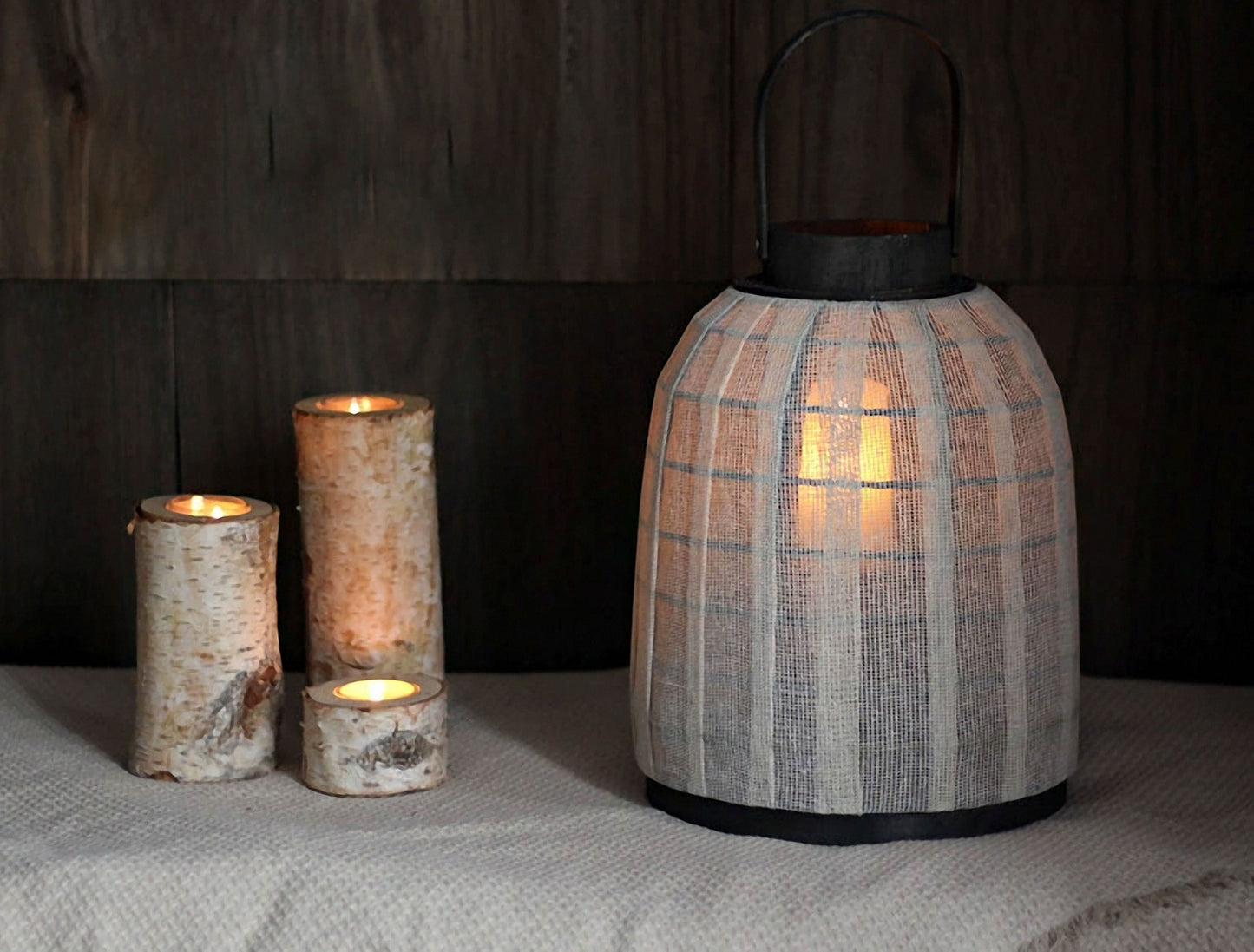 Handwoven Straw Lantern - Boho Home Decor or Outdoor Lighting