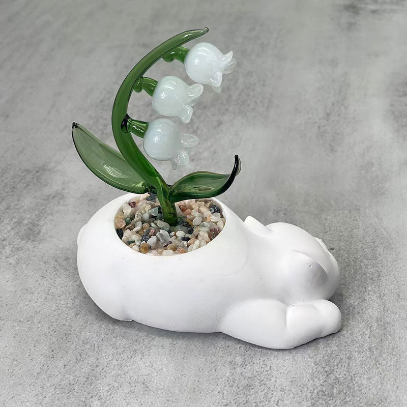 Mini Colorful Glass Plant Set | Versatile Colorful Glass Mini Plant | Gifts Set