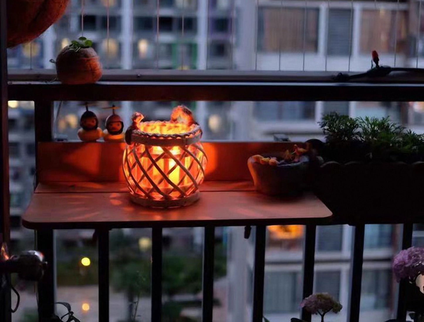 Handwoven Straw Lantern - Boho Home Decor or Outdoor Lighting