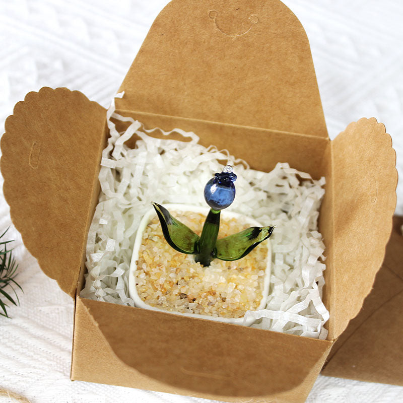 Mini Colorful Glass Plant Set | Versatile Colorful Glass Mini Plant | Gifts Set