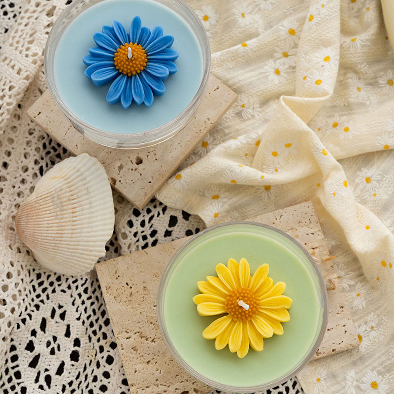 Handmade Candle | Gift set | "Childlike Joy" Daisy Aromatherapy Candle Set