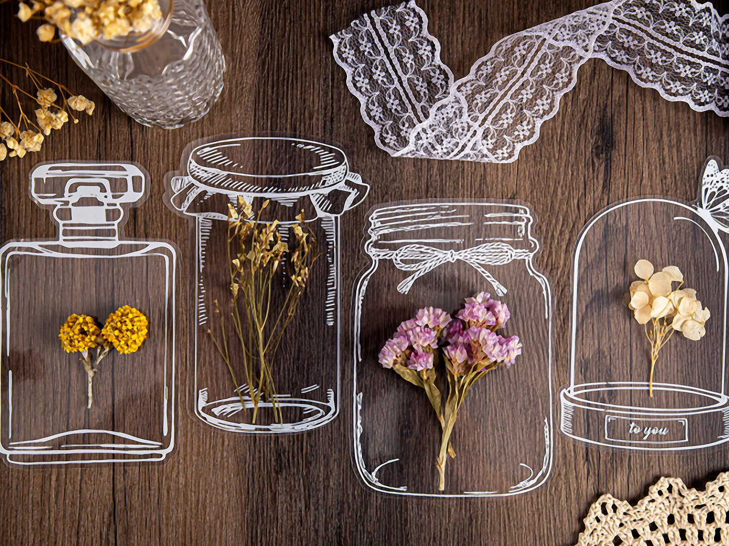 Floral Bookmark DIY kit Flower Press Resin Vase Bookmark Gift for book lovers Bookmark with Tassel