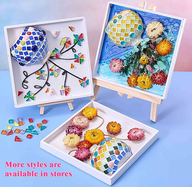 Braided rope flower and tree Mosaic Art DIY Kit Mosaic Tray Fun crafting activity