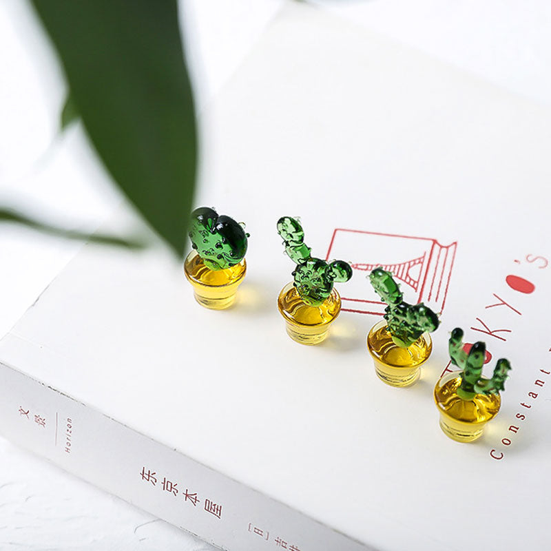 Mini Colorful Glass Plant Set | Versatile Colorful Glass Mini Plant | Gifts Set