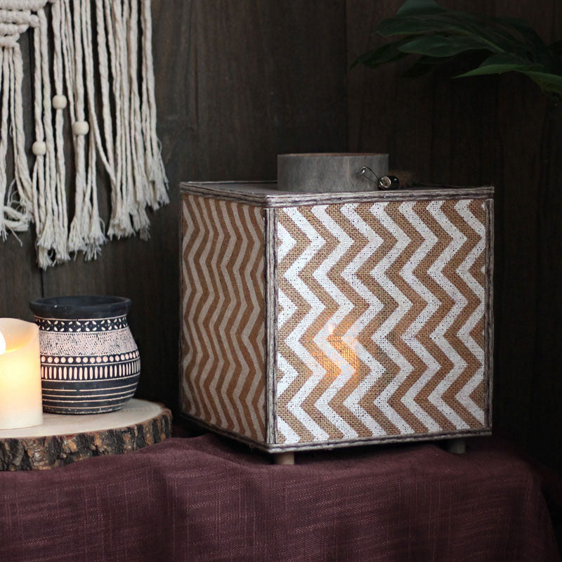 Handwoven Straw Lantern - Boho Home Decor or Outdoor Lighting
