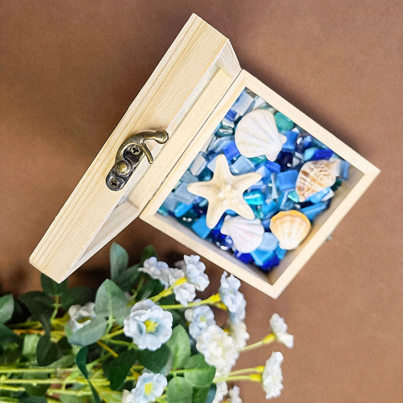 Colorful Mosaic Wooden Storage Box - Children's DIY Craft Kit