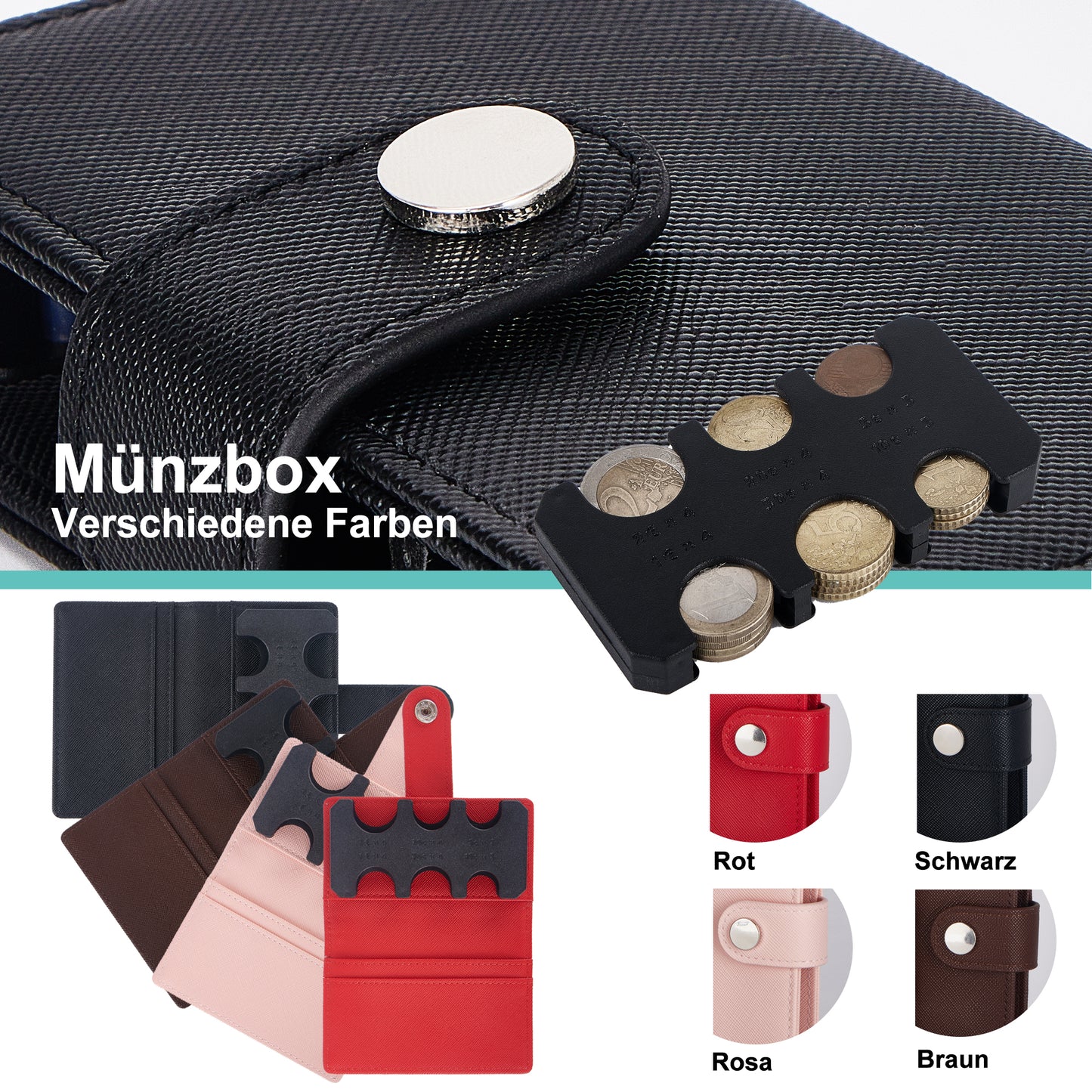 Münzbox Münzgeldbörse Kreditkartenetui