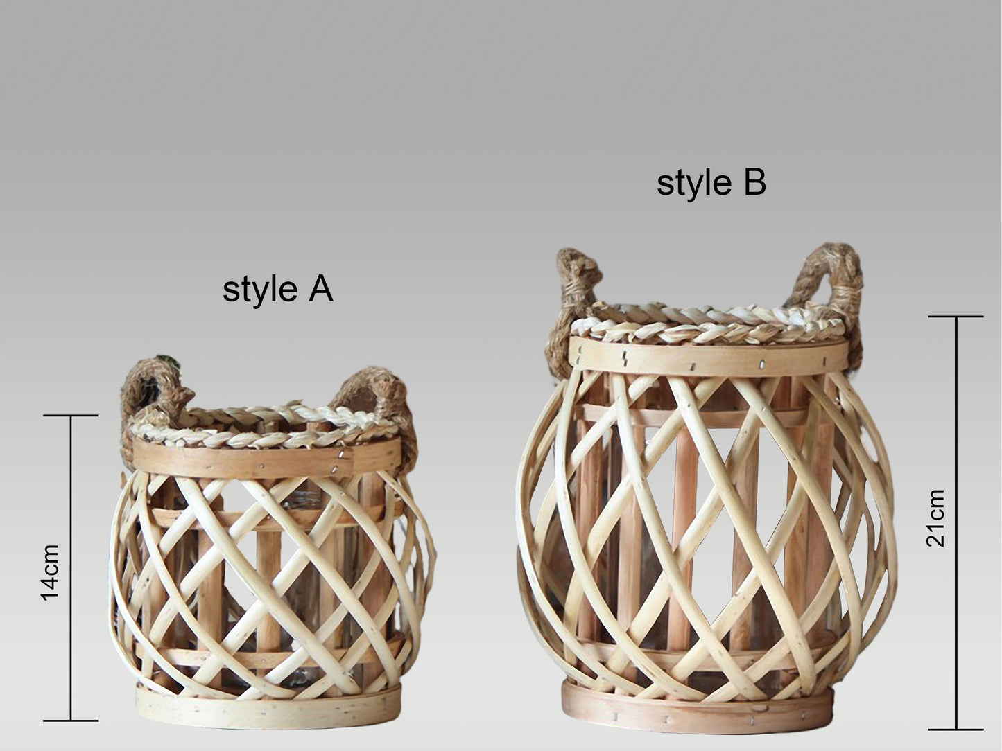 Handwoven Straw Lantern - Boho Home Decor or Outdoor Lighting
