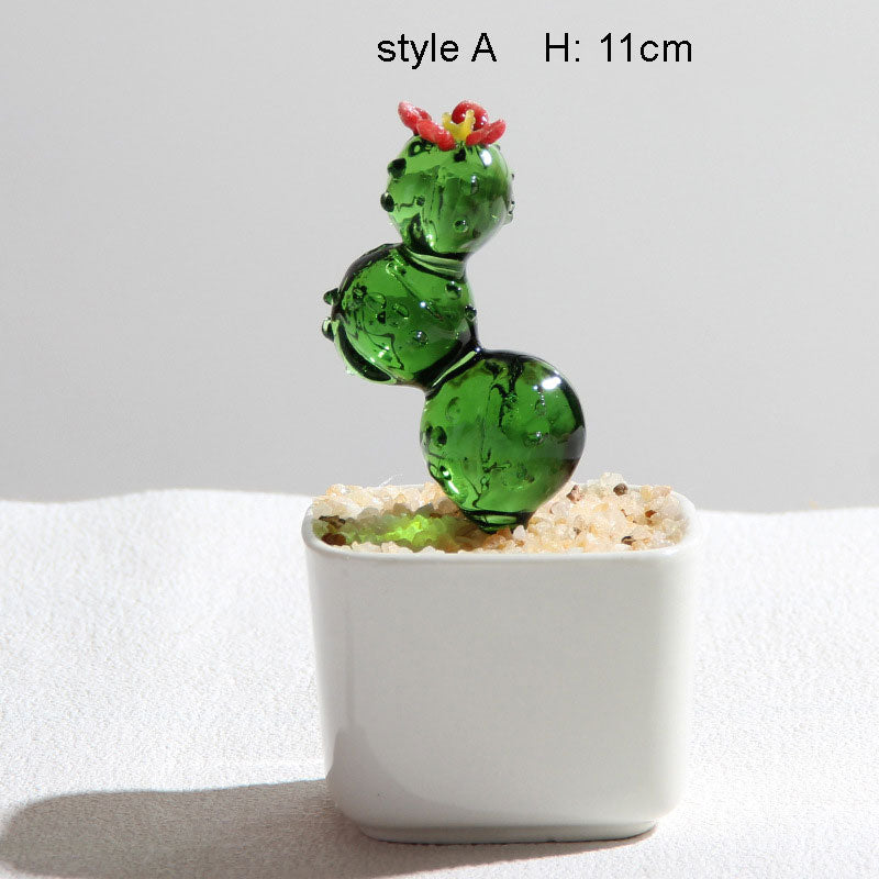 Mini Colorful Glass Plant Set | Versatile Colorful Glass Mini Plant | Gifts Set