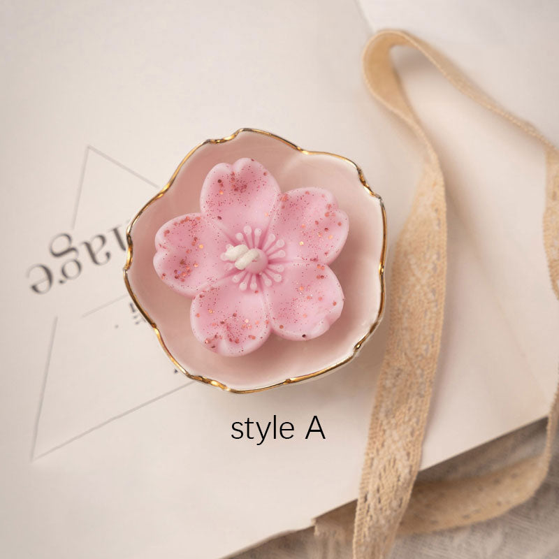 Handmade Candle | Gift set |"Cherry Blossom Love" Natural Soy Wax Aromatherapy Candle Set