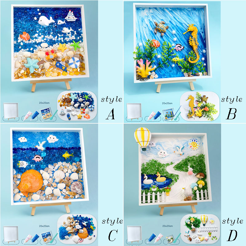 Landscape Theme Mosaic Art DIY Kit Mosaic Tray Fun crafting activity