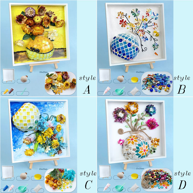 Vase Theme Mosaic Art DIY Kit Mosaic Tray Fun crafting activity
