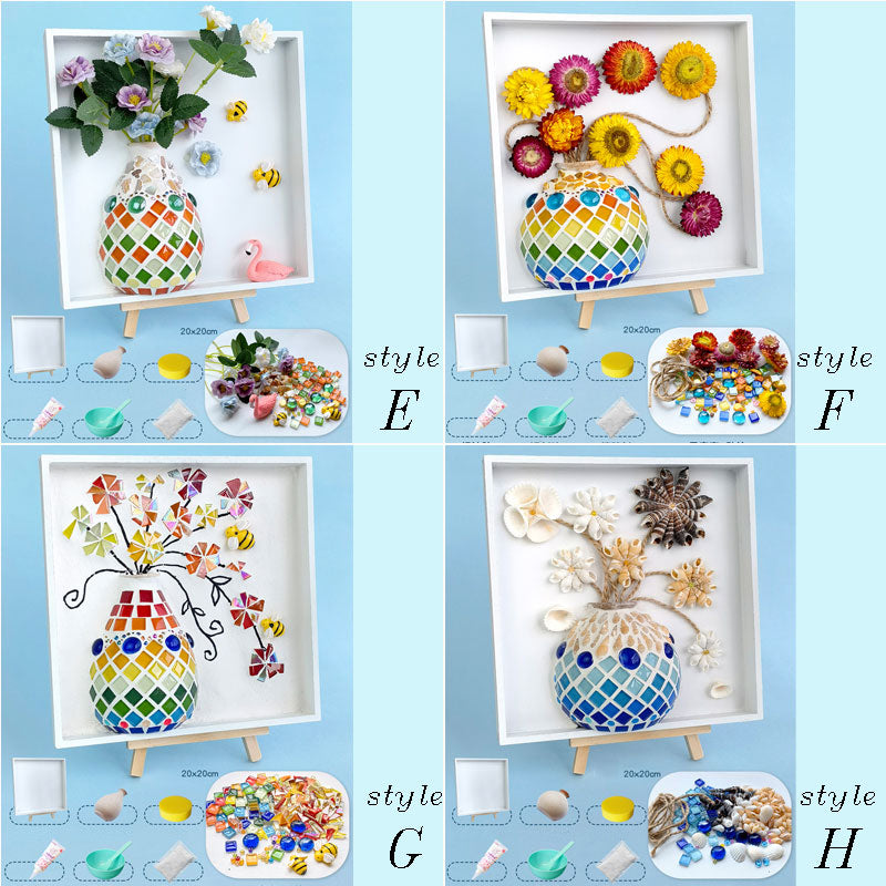 Vase Theme Mosaic Art DIY Kit Mosaic Tray Fun crafting activity