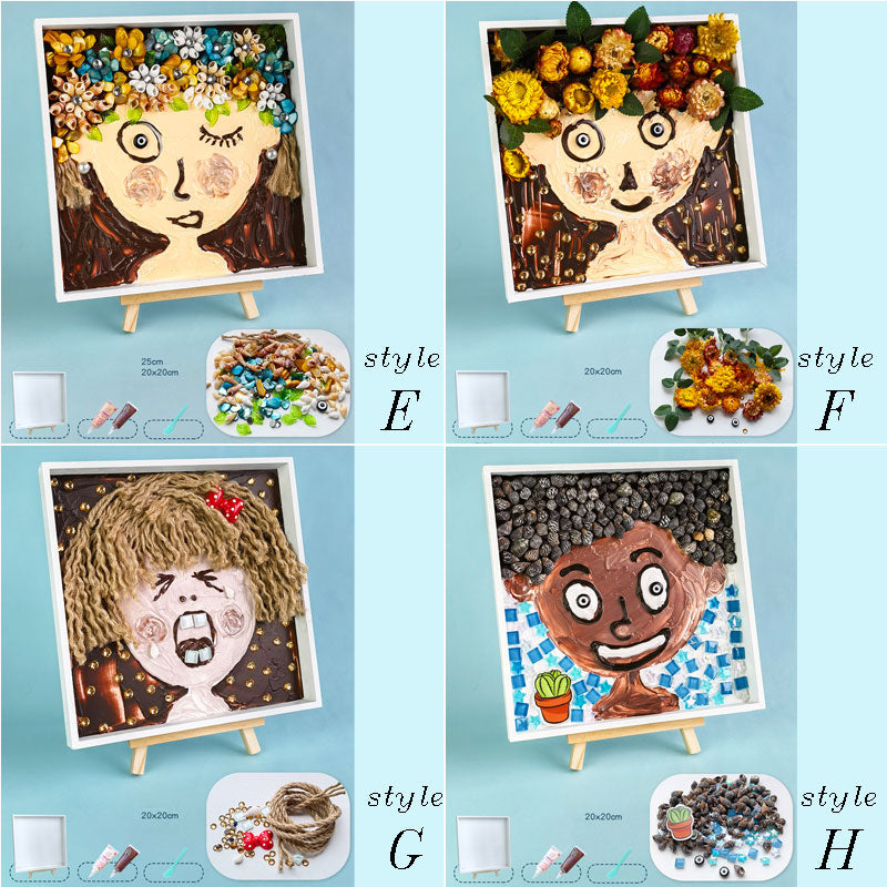 Human or animal Mosaic Art DIY Kit Mosaic Tray Fun crafting activity