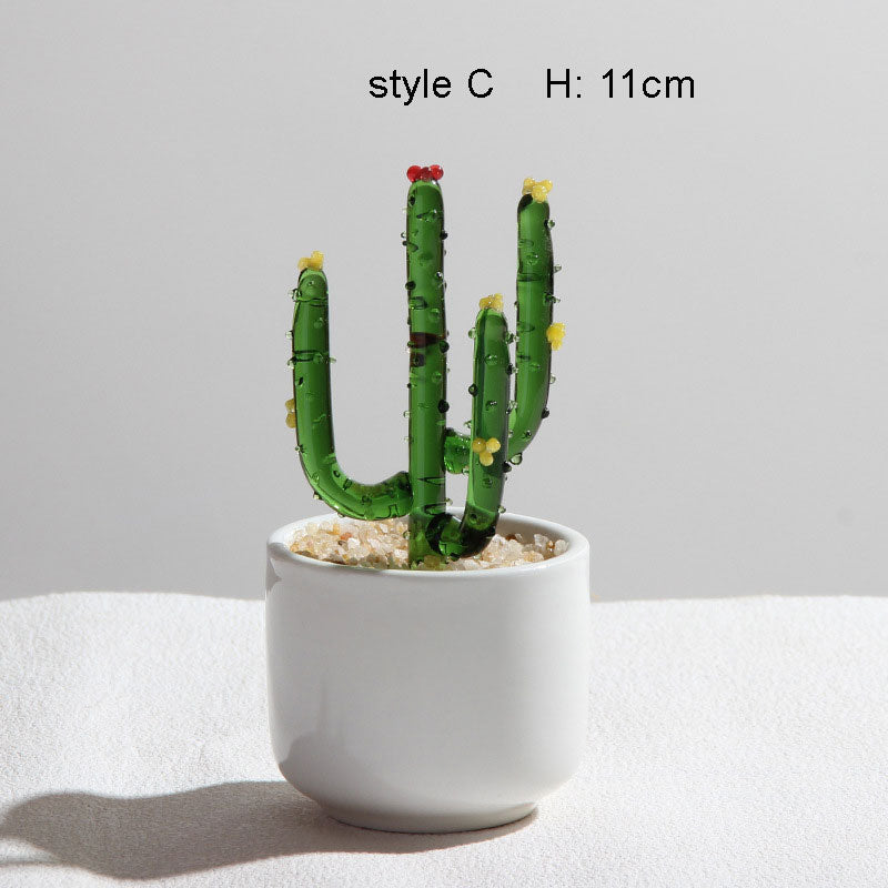 Mini Colorful Glass Plant Set | Versatile Colorful Glass Mini Plant | Gifts Set