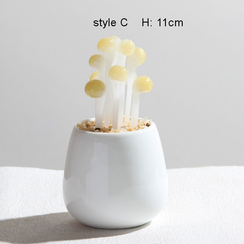 Mini Colorful Glass Plant Set | Versatile Colorful Glass Mini Plant | Gifts Set