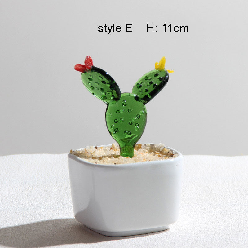 Mini Colorful Glass Plant Set | Versatile Colorful Glass Mini Plant | Gifts Set