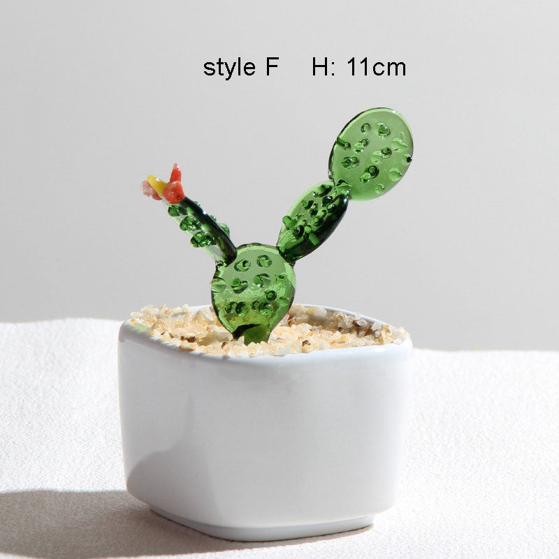 Mini Colorful Glass Plant Set | Versatile Colorful Glass Mini Plant | Gifts Set