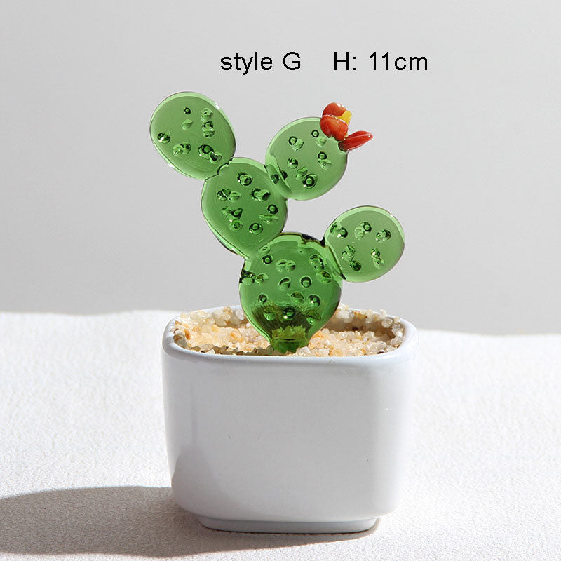 Mini Colorful Glass Plant Set | Versatile Colorful Glass Mini Plant | Gifts Set