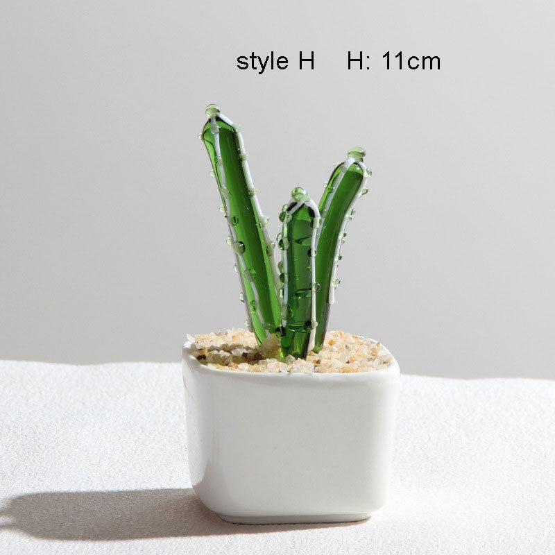 Mini Colorful Glass Plant Set | Versatile Colorful Glass Mini Plant | Gifts Set