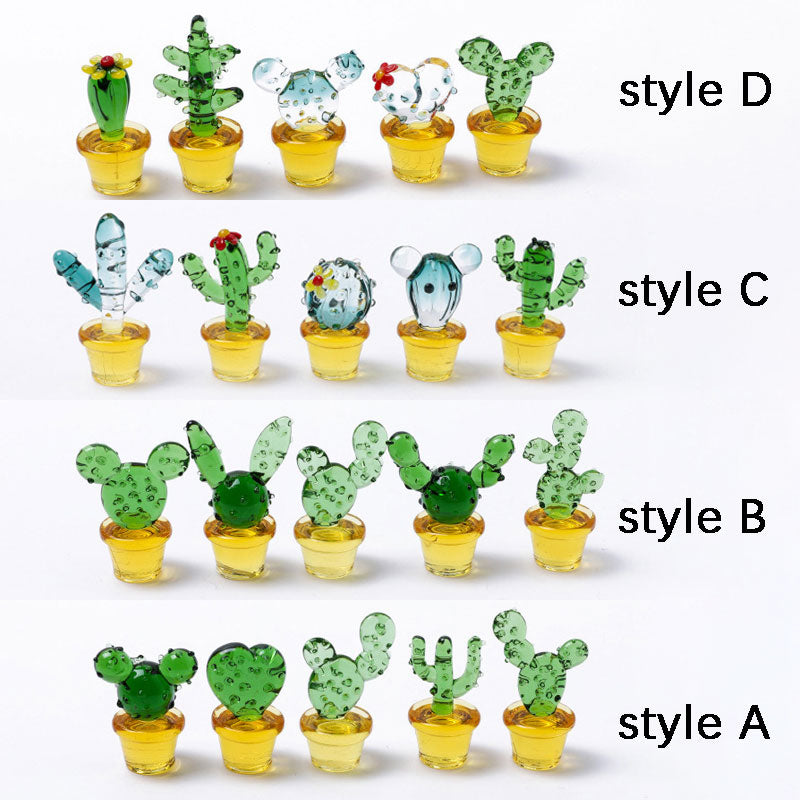 Mini Colorful Glass Plant Set | Versatile Colorful Glass Mini Plant | Gifts Set