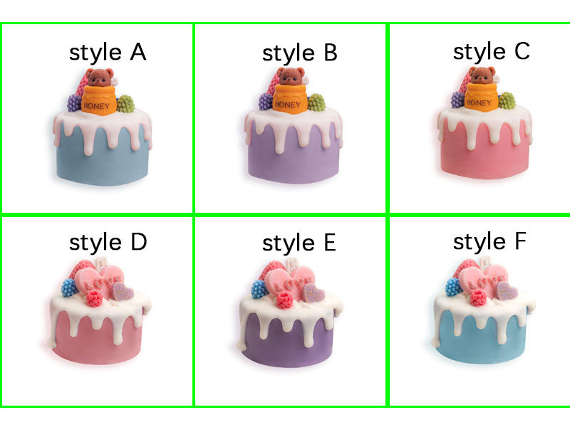 Handmade Food Candle | Gift Idea | "Sweet Wishes" Teddy Bear Cream Cake Aromatherapy Candle Set