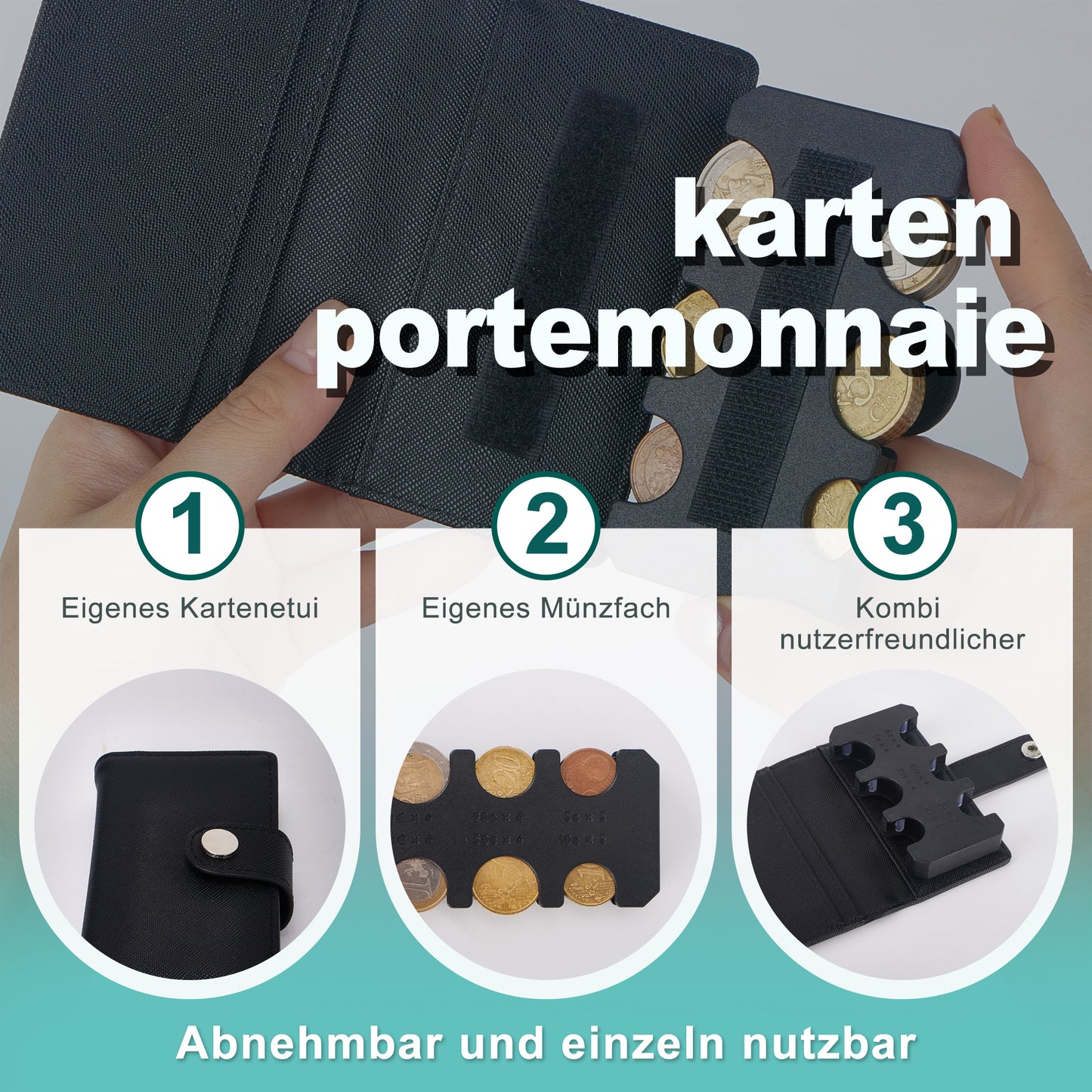Münzbox Münzgeldbörse Kreditkartenetui