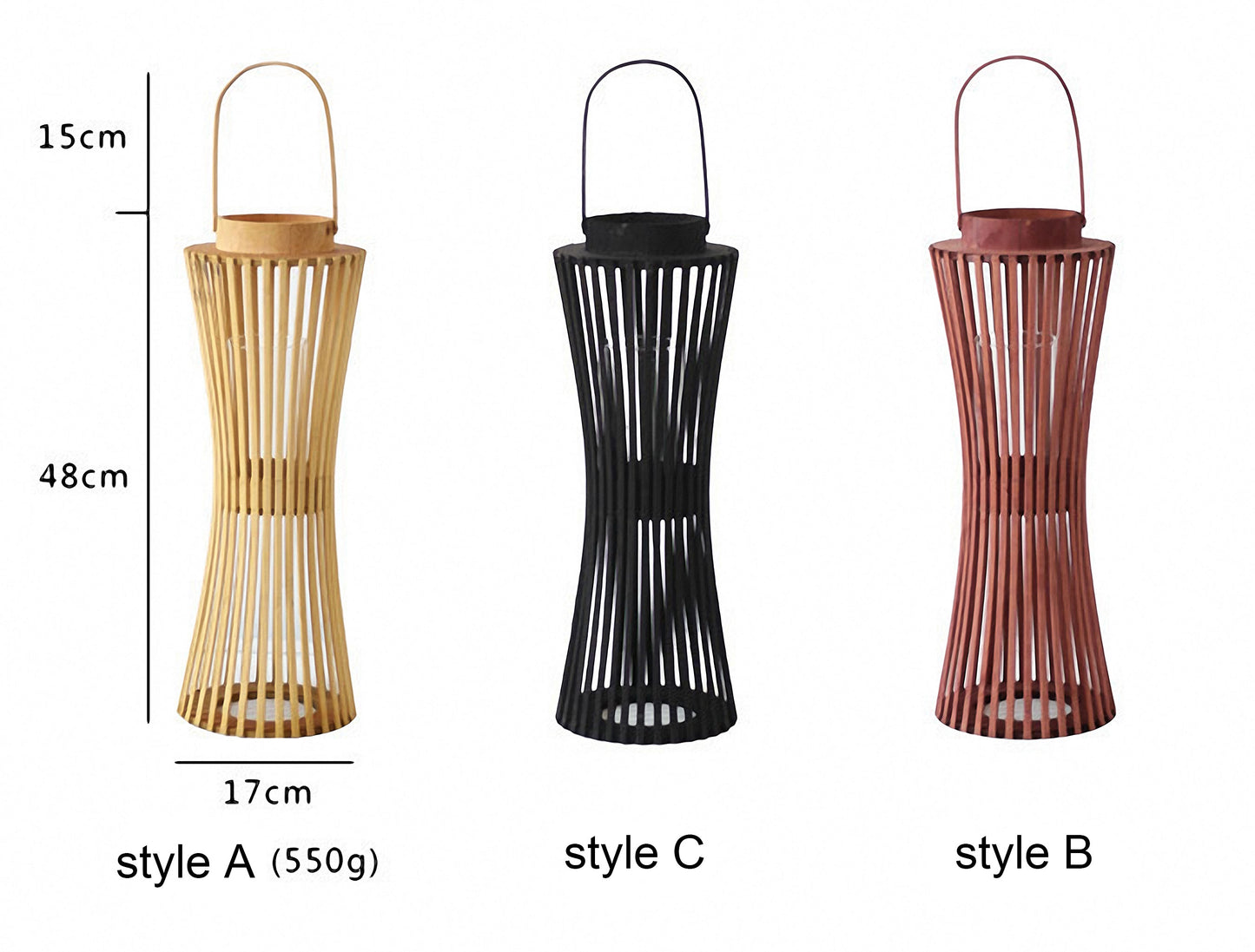Handwoven Straw Lantern - Boho Home Decor or Outdoor Lighting