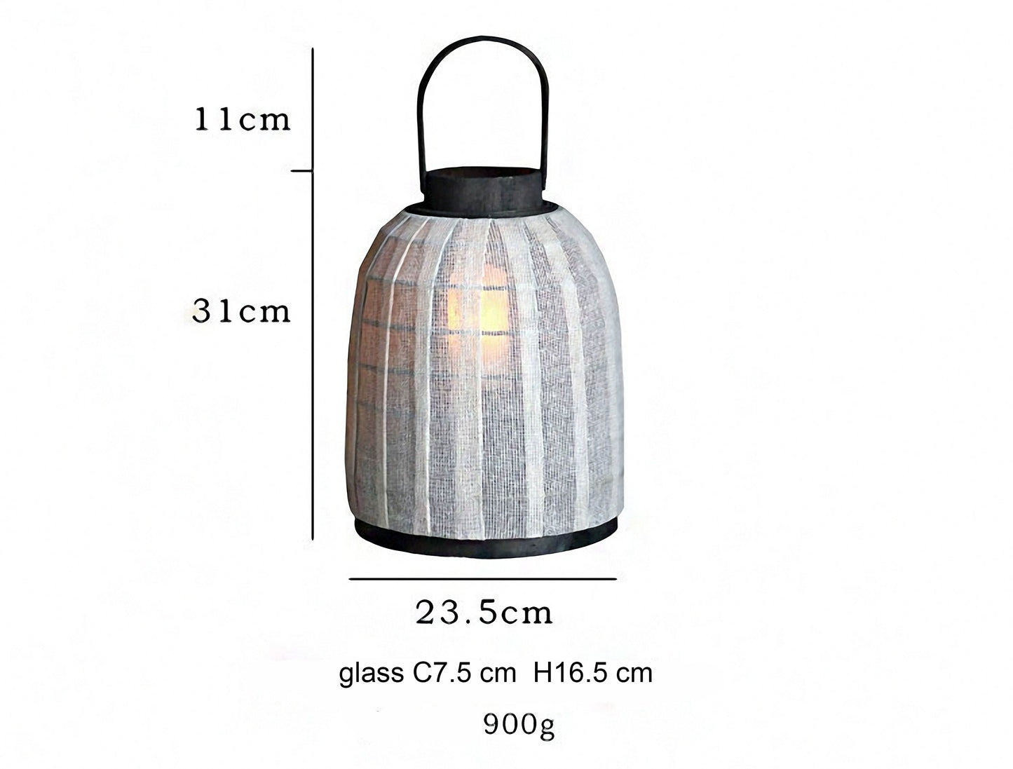 Handwoven Straw Lantern - Boho Home Decor or Outdoor Lighting