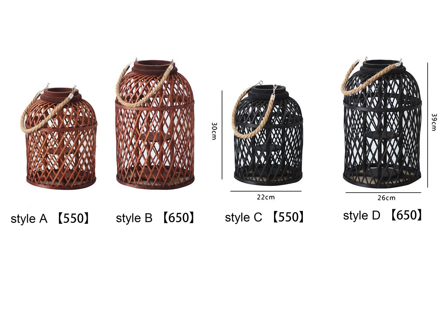 Handwoven Straw Lantern - Boho Home Decor or Outdoor Lighting