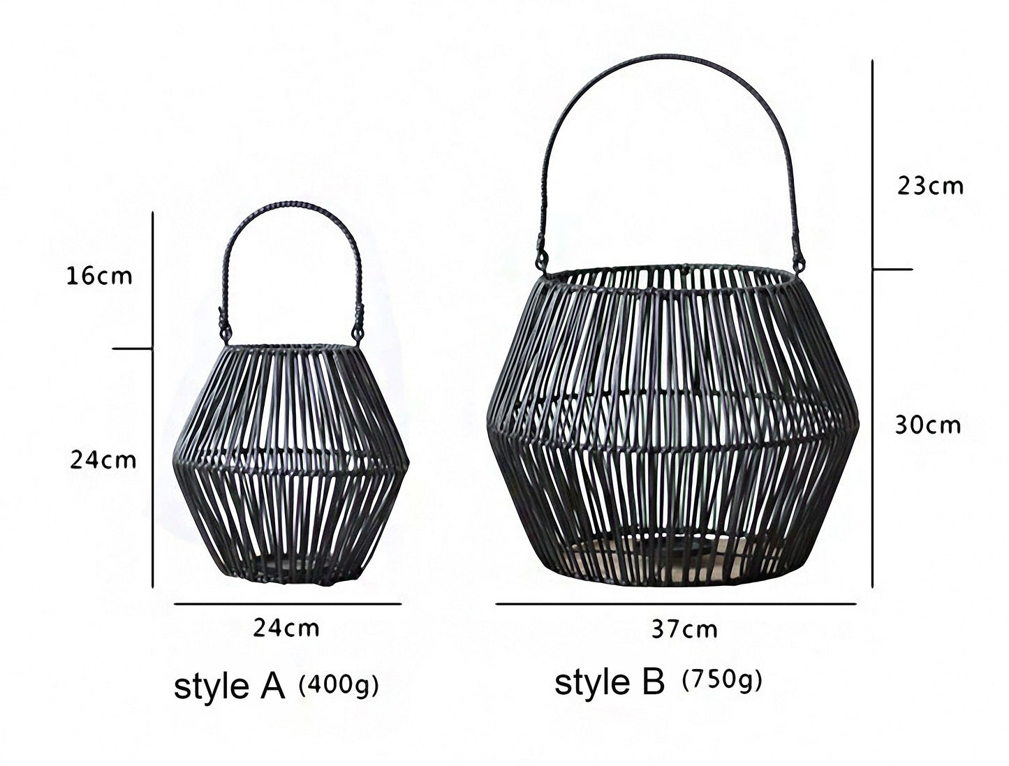 Handwoven Straw Lantern - Boho Home Decor or Outdoor Lighting