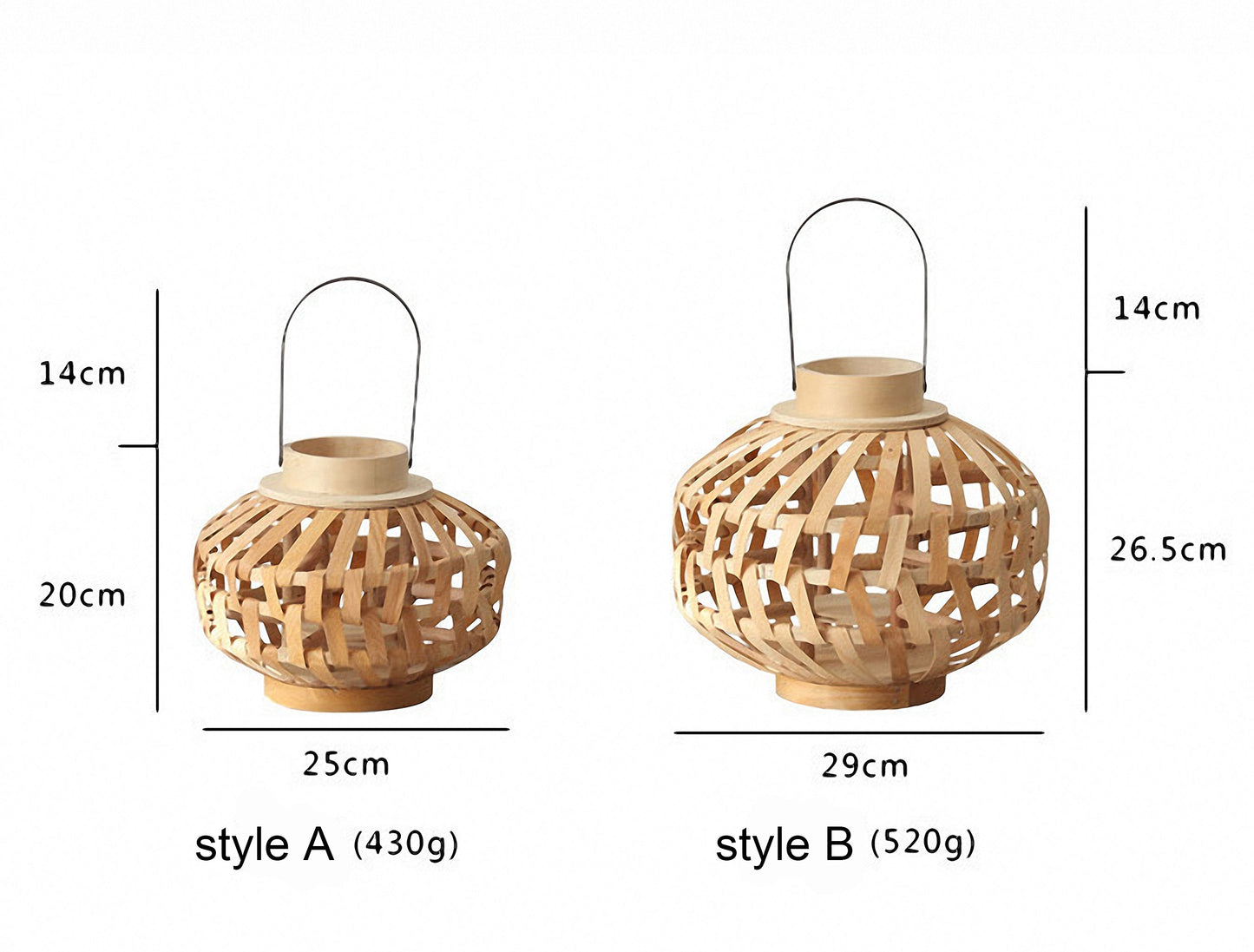 Handwoven Straw Lantern - Boho Home Decor or Outdoor Lighting