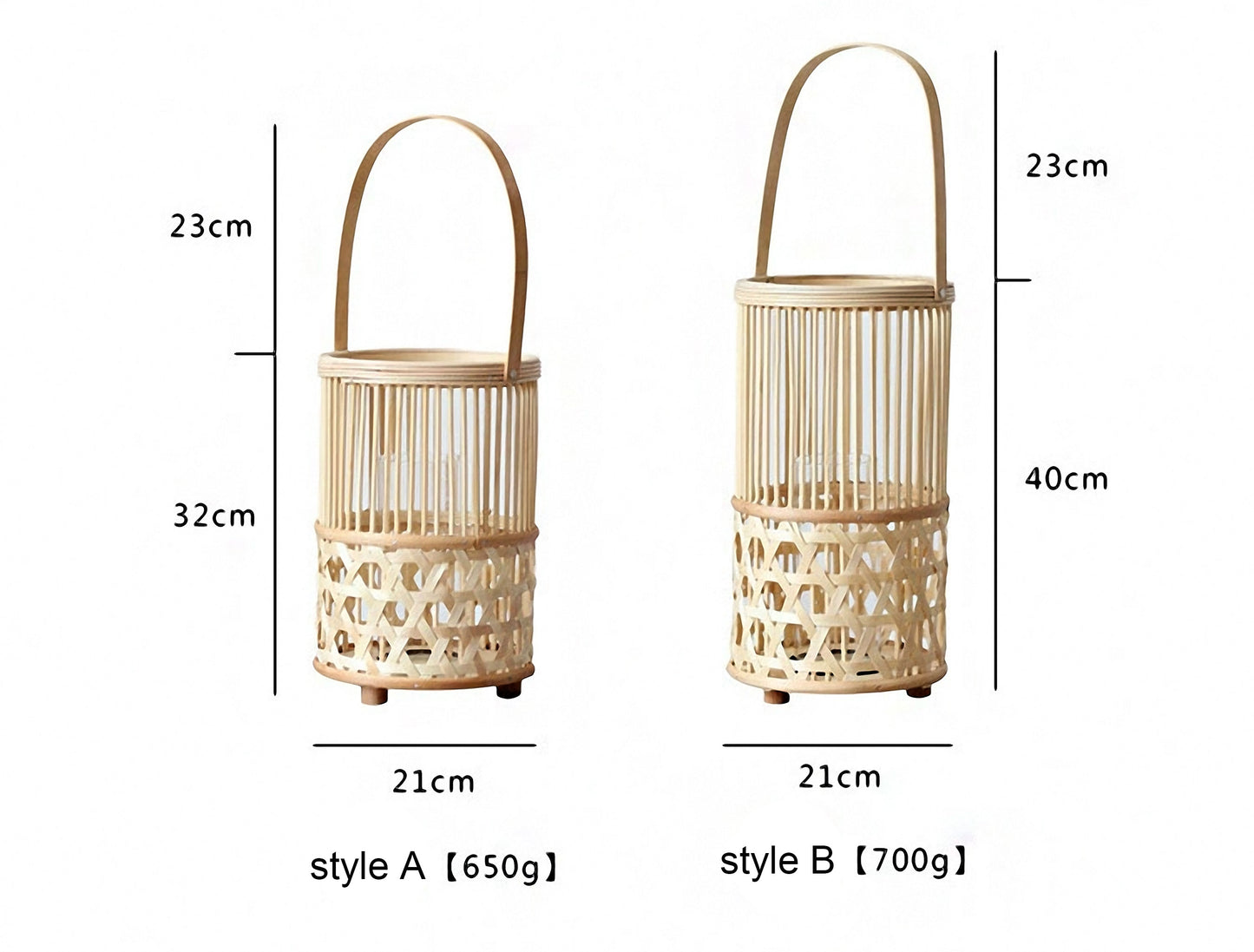 Handwoven Straw Lantern - Boho Home Decor or Outdoor Lighting